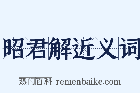 昭君解近义词是什么意思的图片